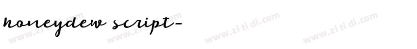 honeydew script字体转换 honeydew script字体转换